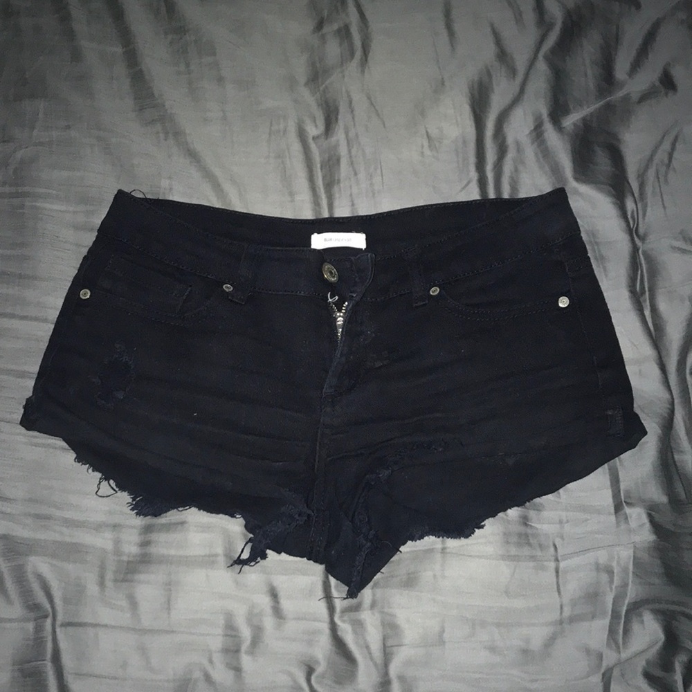 Women’s black jean shorts